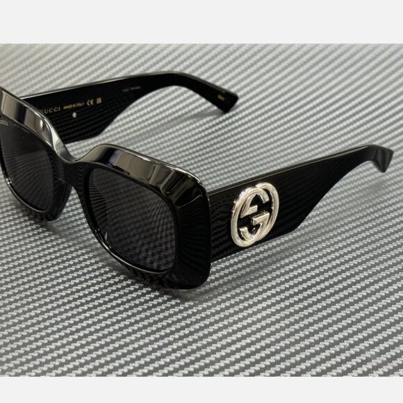 GUCCI Silver Double G Women's Sunglasses - Picture 1 of 5